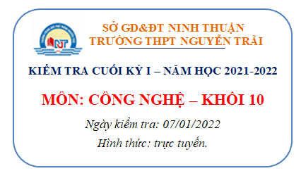 KIEM TRA CK1-CONG NGHE 10-NAM HOC 2021-2022