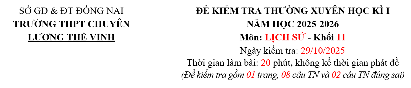 LỚP 11 SINH-KTTXHK1-LẦN 1