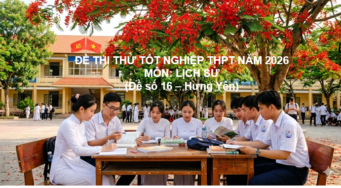 THI THỬ TỐT NGHIỆP NĂM 2026 (Đề số 16 - Hưng Yên)