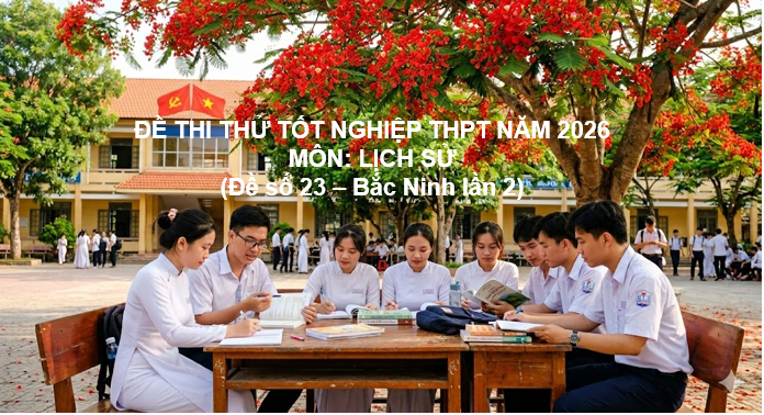 THI THỬ TỐT NGHIỆP THPT NĂM 2026 (Đề 23 - Bắc Ninh lần 2)