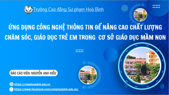 Bài kiểm tra cuối khóa Nội dung 3, chương trình BDTX Giáo viên cơ sở Giáo dục mầm non tỉnh Phú Thọ